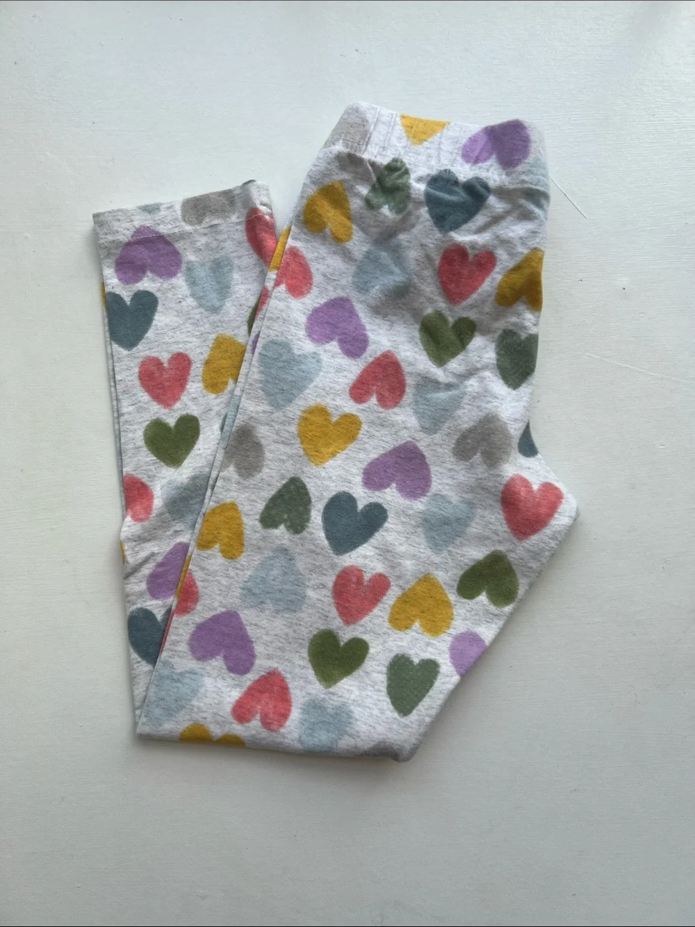 Carter's Heart Print Pajama Bottoms - Multicolor Hearts on Light Gray